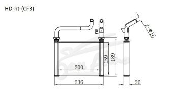 Радиатор отопителя HONDA ACCORD 1997-2002 (CF3) 
Бренд: TONGSHI AL18