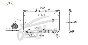 Радиатор HONDA CR-Z 2010- (ZF1-2) (LEA) 
Бренд: TONGSHI PL16AT
