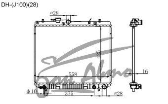 Радиатор DAIHATSU TERIOS KID 1998-2012 (J111G)(28) (EF) 
Бренд: TONGSHI AL26AT