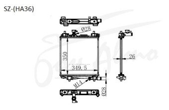 Радиатор MAZDA FLAIR CROSSOVER 2014-2019 (MR31,MR41) (R06A) 
Бренд: TONGSHI PL26MT