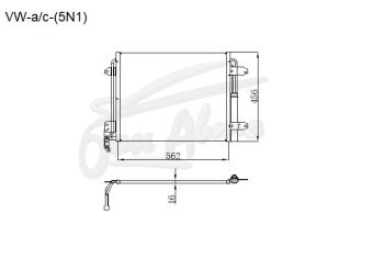 Радиатор кондиционера VOLKSWAGEN TIGUAN 2007-2016 (5N1) 
Бренд: TONGSHI AL16