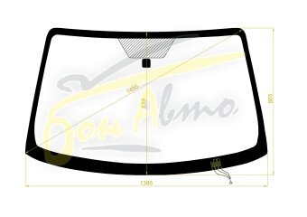 Стекло лобовое DAIHATSU BE-GO 2006-2016 (J200,J210-RHD) обогрев щеток 
Бренд: КМК с синей полосой