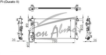 Радиатор CITROEN JUMPER 2006-2014 () (2.2TD, 3.0), 
Бренд: TONGSHI PL36AT