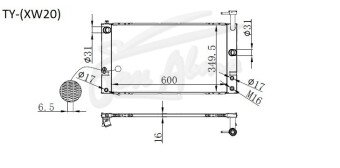 Радиатор TOYOTA PRIUS 2003-2009 (NHW20) (1NZ) 
Бренд: TONGSHI AL16MT