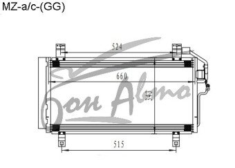 Радиатор кондиционера MAZDA 6 2002-2007 (GG) 
Бренд: TONGSHI AL16