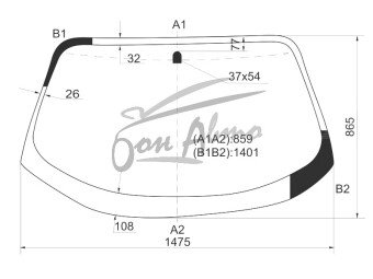 Стекло лобовое MITSUBISHI FTO 1994-2001 (DE2-3-RHD) 
Бренд: BENSON с синей полосой
