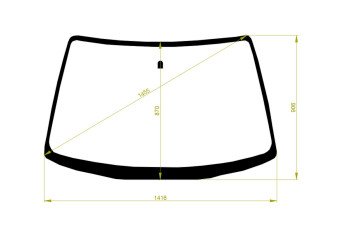 Стекло лобовое FORD LASER 1994-1998 (BH-3d/4d) 
Бренд: BENSON с синей полосой