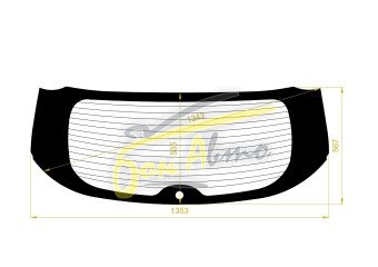 Стекло заднее с обогревом SUBARU LEVORG 2014-2020 (VM4) 1 отверстие молдинг, 
Бренд: BENSON Тонированное