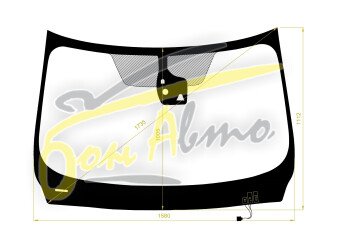 Стекло лобовое INFINITI JX 2012- (L50-LHD-2016) обогрев щеток, место под 1 камеру, место под датчик дождя, 
Бренд: BENSON с синей полосой