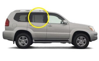 Стекло боковое LEXUS GX 2002-2009 (J120-5d) RD/RH 
Бренд: BSG