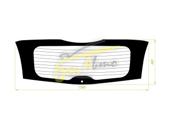 Стекло заднее с обогревом MAZDA 5 2005-2010 (CR) 1 отверстие 
Бренд: BSG