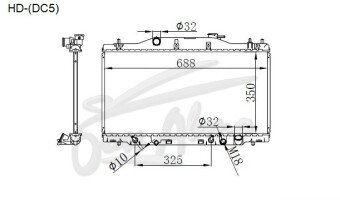 Радиатор ACURA RSX 2001-2006 (DC5) (K20A) 
Бренд: TONGSHI PL16AT