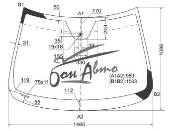 Стекло лобовое VOLVO XC90 2002-2014 (C) 
Бренд: BSG Бронзовый оттенок с коричневой полосой