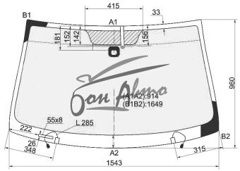 Стекло лобовое VOLKSWAGEN TOUAREG 2002-2010 (7L#) полный обогрев, место под датчик дождя,, 
Бренд: BENSON с серой полосой