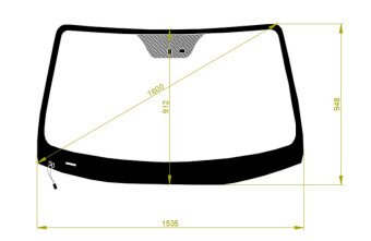 Стекло лобовое HYUNDAI VERACRUZ 2006-2015 (EN-LHD) обогрев щеток, место под датчик дождя, 
Бренд: BENSON