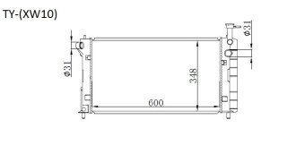 Радиатор TOYOTA PRIUS 1997-2003 (NH10) (1NZ) 
Бренд: TONGSHI PL16MT