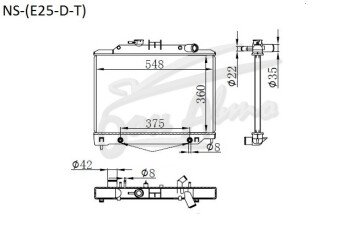 Радиатор NISSAN CARAVAN 2001-2012 (E25)(turbo) (ZD30) 
Бренд: TONGSHI PL26AT