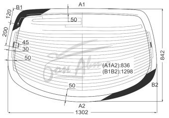 Стекло заднее с обогревом NISSAN PRIMERA 2001-2007 (#P12) 4d sed 
Бренд: BSG