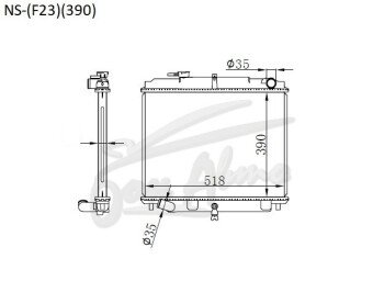 Радиатор NISSAN ATLAS 1991-2007 (F23)(390) (TD,QD,BD,ED) 
Бренд: TONGSHI AL32MT