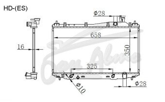 Радиатор HONDA CIVIC 2000-2005 (EP1)(3d) (D14) 
Бренд: TONGSHI PL16AT