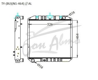 Радиатор TOYOTA TOYOACE 1988-1992 (BU)(464-б/г) (14B-B) 
Бренд: TONGSHI AL48MT