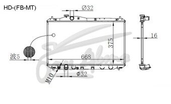 Радиатор HONDA CIVIC 2011-2016 (FB2)(4d sed) (R18A1) 
Бренд: TONGSHI PL16AT