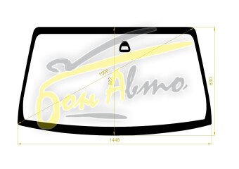 Стекло лобовое SSANGYONG REXTON 2002-2012 (LHD) обогрев щеток, место под датчик дождя (прямоугольный), 
Бренд: BENSON с синей полосой