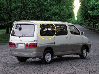 Стекло боковое TOYOTA GRANVIA 1995-2002 (#CH1#/#CH2#) SR/RH/X 
Бренд: TOYOTA