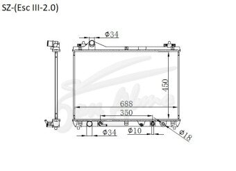 Радиатор SUZUKI GRAND VITARA 2005-2017 (TD54) (M16,J20,J24) 
Бренд: TONGSHI PL26AT