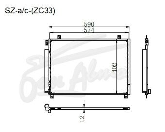 Радиатор кондиционера SUZUKI SWIFT 2016- (ZC13S) (K10C,K12C) 
Бренд: TONGSHI AL12