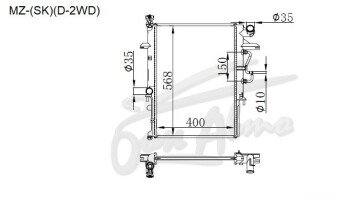 Радиатор MAZDA BONGO BRAWNY 1999-2004 (SK)(dies-2WD) (WL) 
Бренд: TONGSHI PL26AT