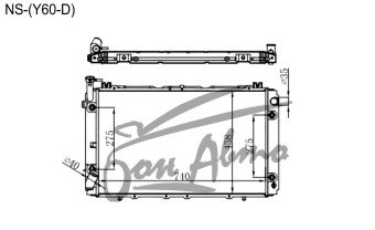 Радиатор NISSAN PATROL 1987-1997 (Y60) (TD,RD) 
Бренд: TONGSHI AL36AT