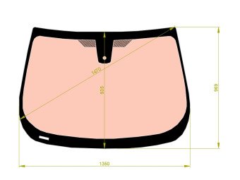 Стекло лобовое FORD ECOSPORT 2013- (B515) полный обогрев, место под датчик дождя (2-й вид),, 
Бренд: BENSON с синей полосой