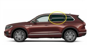 Стекло боковое VOLKSWAGEN TOUAREG 2018- CR7 LRD/LH фурнитура, 
Бренд: BENSON Тонированное