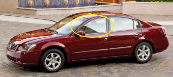 Стекло боковое NISSAN ALTIMA 2002-2006 (L31) FD/LH 
Бренд: BSG