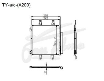 Радиатор кондиционера TOYOTA RAIZE 2019- (A200) (1KRVET) 
Бренд: TONGSHI AL12