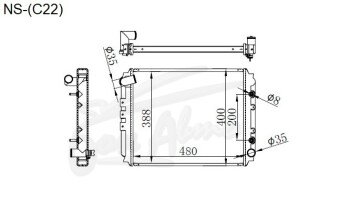 Радиатор NISSAN LARGO 1985-1993 (C22) (CA18-20) 
Бренд: TONGSHI PL26AT