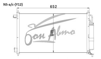 Радиатор кондиционера NISSAN AD 2006-2016 (Y12) 
Бренд: TONGSHI AL18