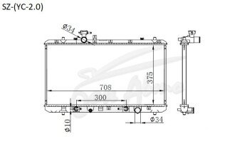 Радиатор FIAT SEDICI 2009-2011 (JA-JC41) (J20) 
Бренд: TONGSHI PL26AT