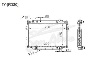 Радиатор TOYOTA LAND CRUISER 1990-1997 (FZJ80) (1FZ) 
Бренд: TONGSHI PL32AT