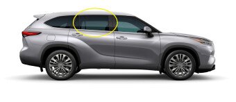 Стекло боковое TOYOTA HIGHLANDER 2019- (GSU70) RD/RH фурнитура, 
Бренд: BENSON Тонированное