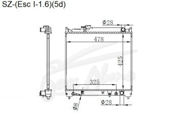 Радиатор SUZUKI VITARA 1988-1997 (TD01)(5d) (G16) 
Бренд: TONGSHI AL32AT