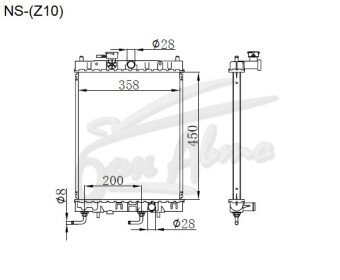 Радиатор NISSAN CUBE 1998-2002 (Z10) (CG,CGA) 
Бренд: TONGSHI PL16AT