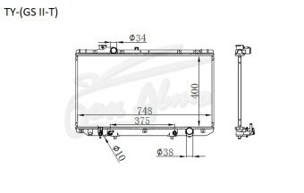 Радиатор LEXUS GS 1997-2004 (JZS160)(turbo) (2JZ) 
Бренд: TONGSHI PL16AT