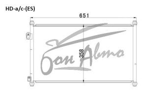 Радиатор кондиционера HONDA CIVIC FERIO 2000-2005 (ES) 
Бренд: TONGSHI AL16