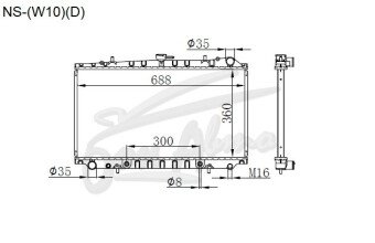 Радиатор NISSAN AVENIR 1990-1998 (W10)(dies) (CD20) 
Бренд: TONGSHI PL26AT