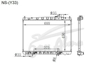 Радиатор NISSAN CEDRIC 1995-1999 (Y33) (VQ25-30) 
Бренд: TONGSHI PL26AT