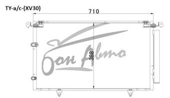 Радиатор кондиционера LEXUS ES 2001-2006 (MCV30) 
Бренд: TONGSHI AL16