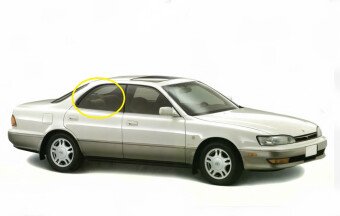 Стекло боковое TOYOTA CAMRY PROMINENT 1990-1994 VZV30-h/t RD/RH 
Бренд: BSG