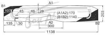 Стекло заднее с обогревом TOYOTA PRIUS 2003-2009 (NHW20-низ) низ 
Бренд: BENSON